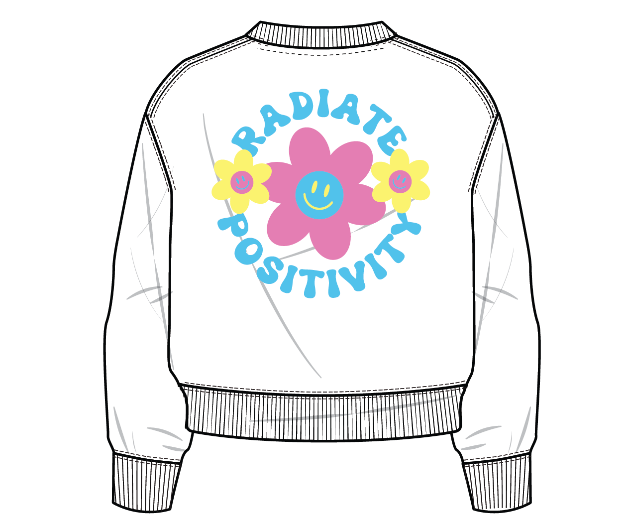 XOXO by Magpies Radiate Positivity Sweatshirt | White