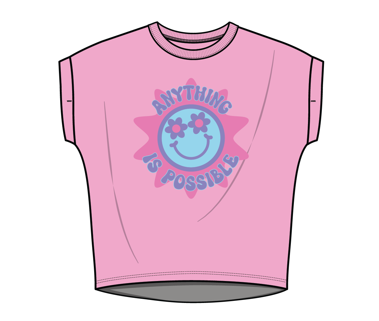 XOXO by Magpies Anything is Possible Printed Tee | Bubble Gum Pink