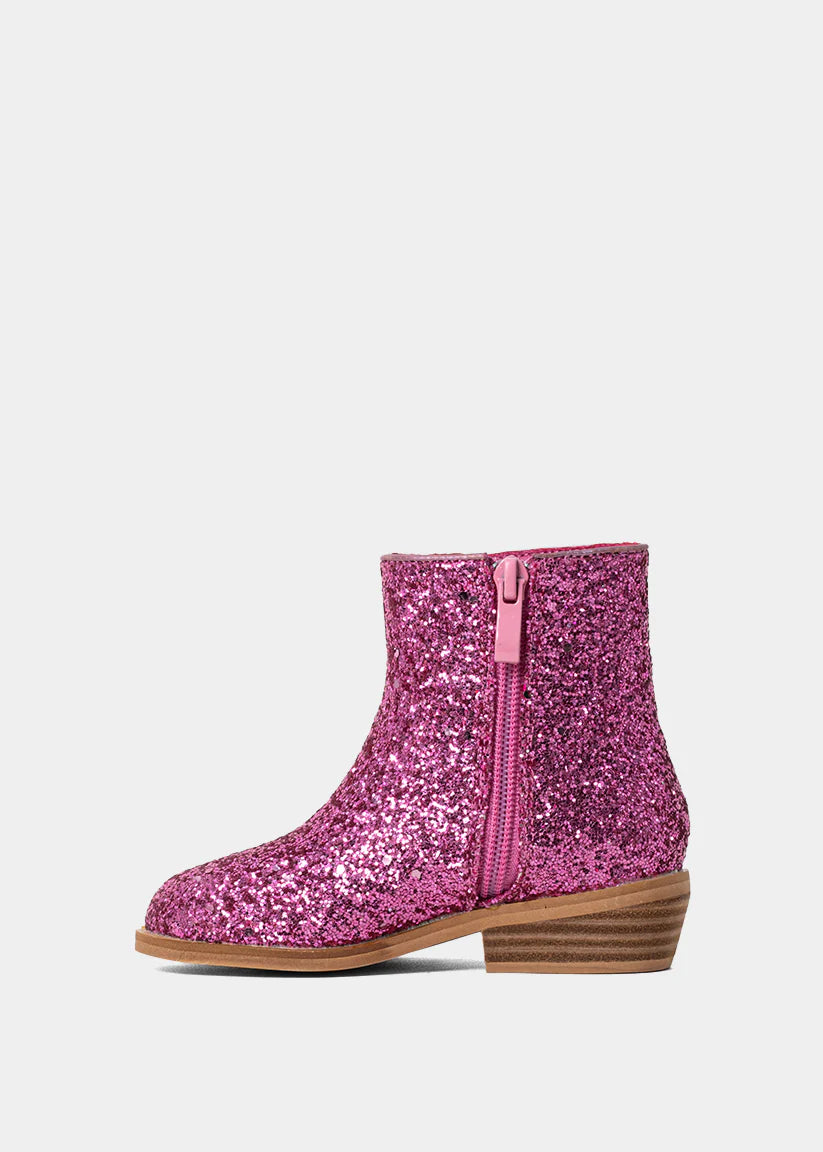Vanilla Mini Boot | Pink Glitter