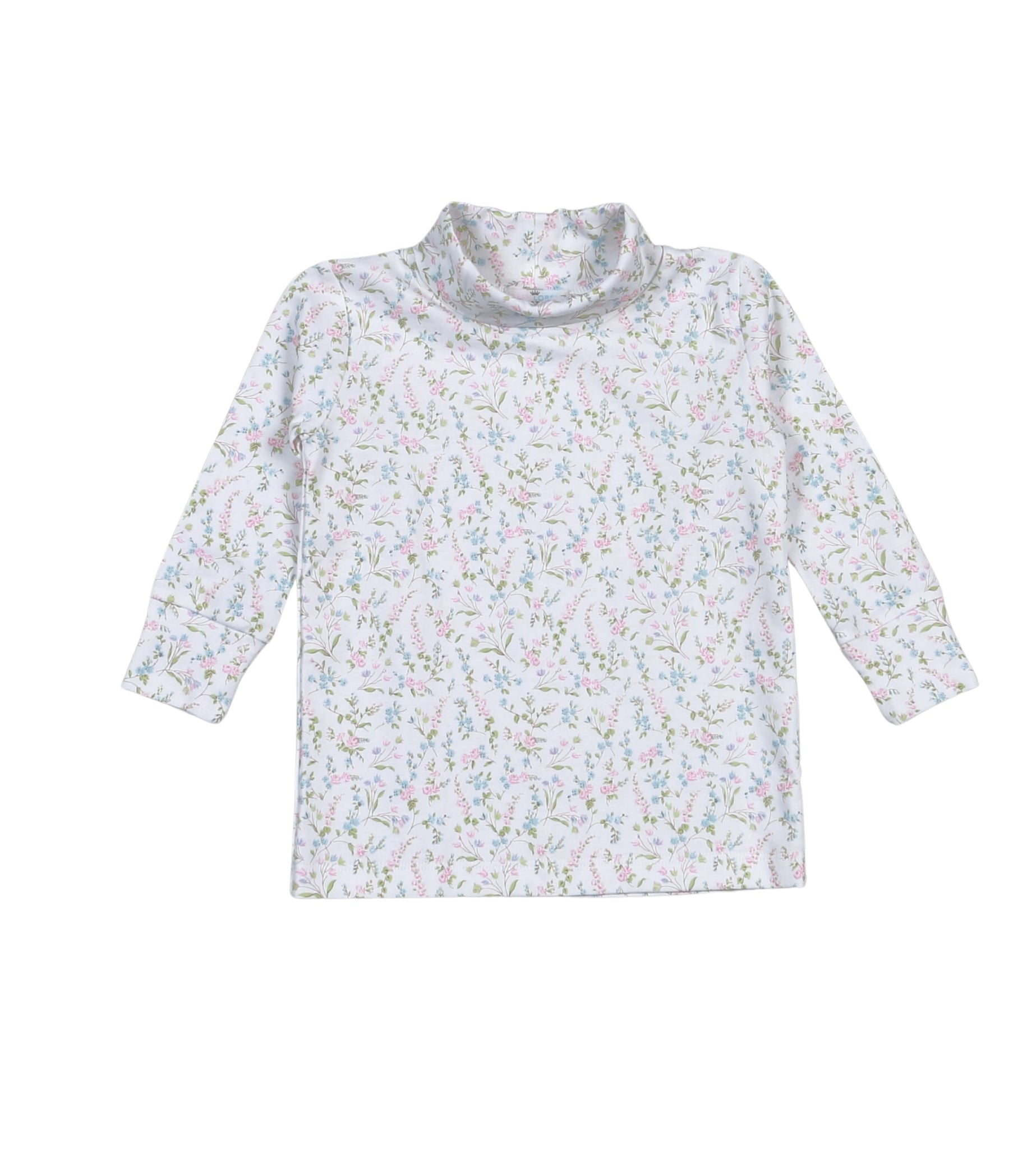 Vivian Floral Pima Turtleneck