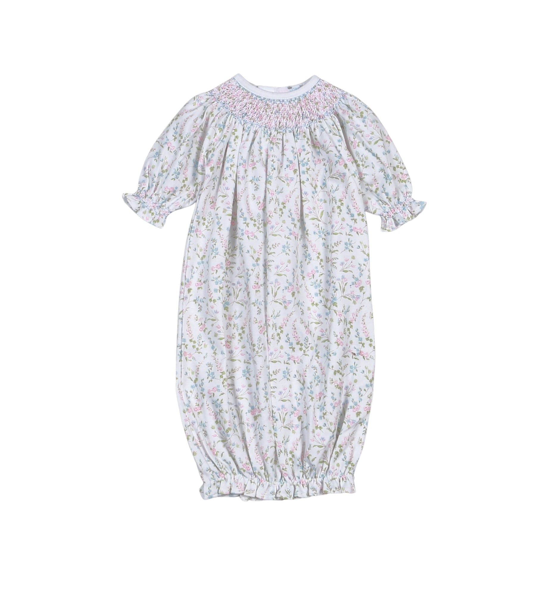 Vivian Floral Hand Smocked Bishop Gown