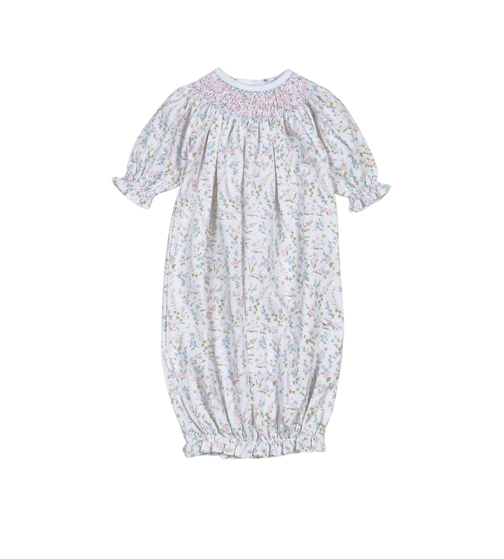 Vivian Floral Hand Smocked Bishop Gown