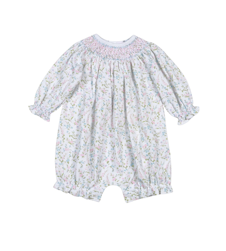 Vivian Floral Hand Smocked Bishop Bubble