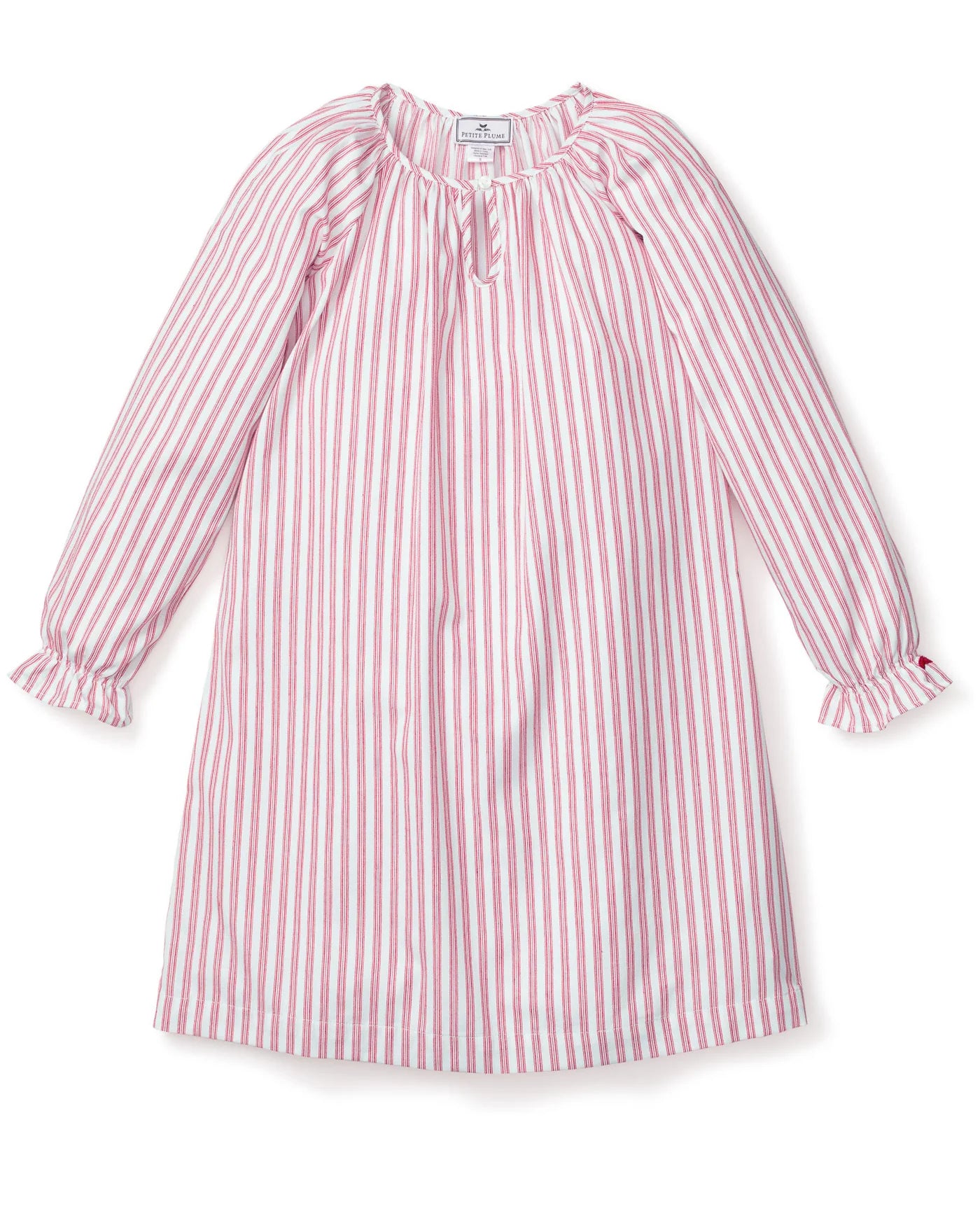 Girl's Delphine Twill Nightgown | Antique Red Ticking