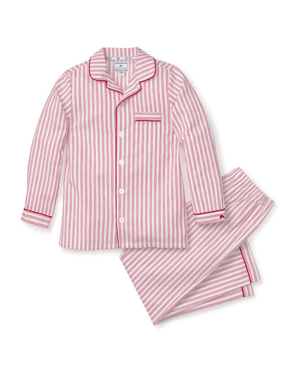 Kid's Twill Pajama Set | Antique Red Ticking