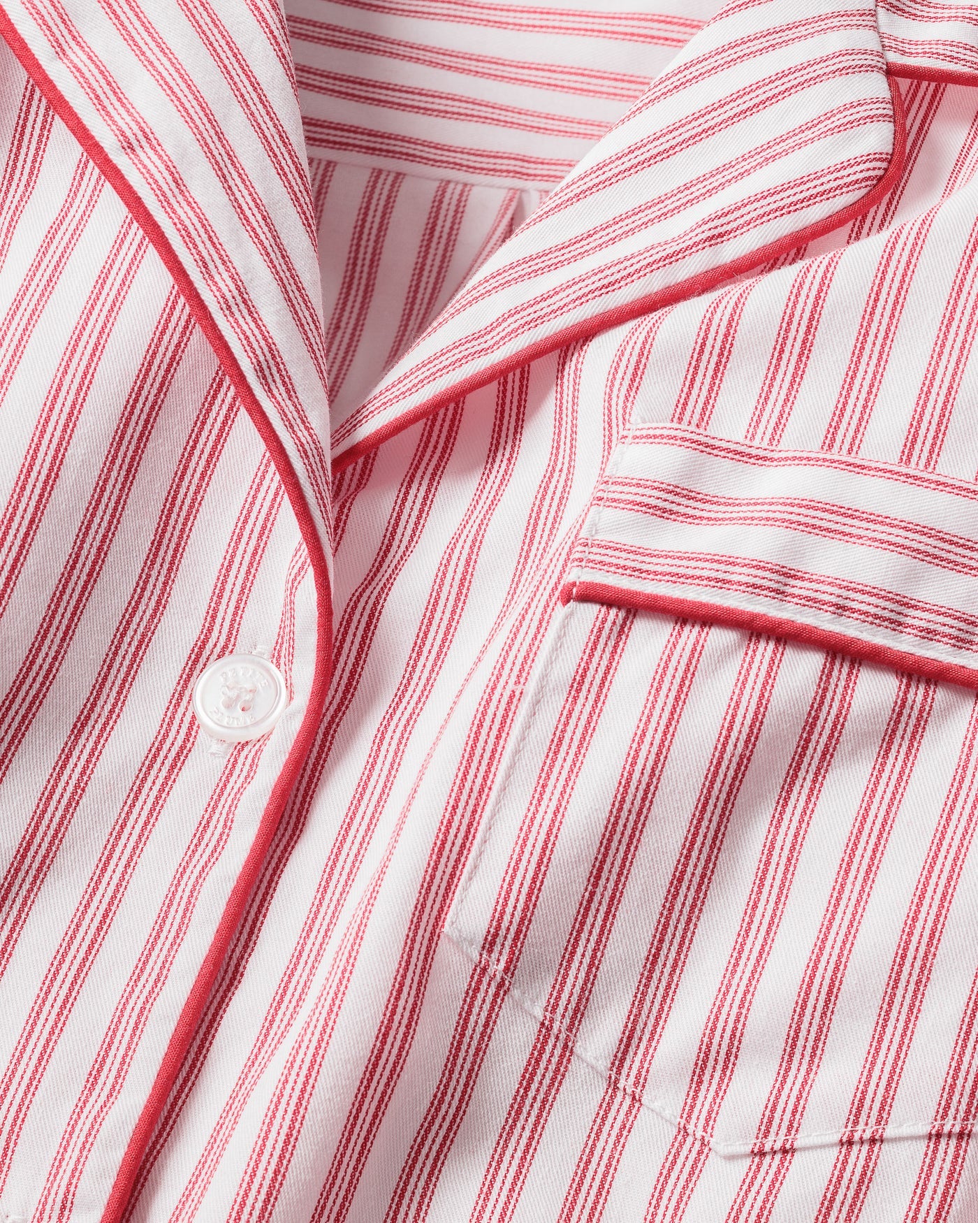 Kid's Twill Pajama Set | Antique Red Ticking