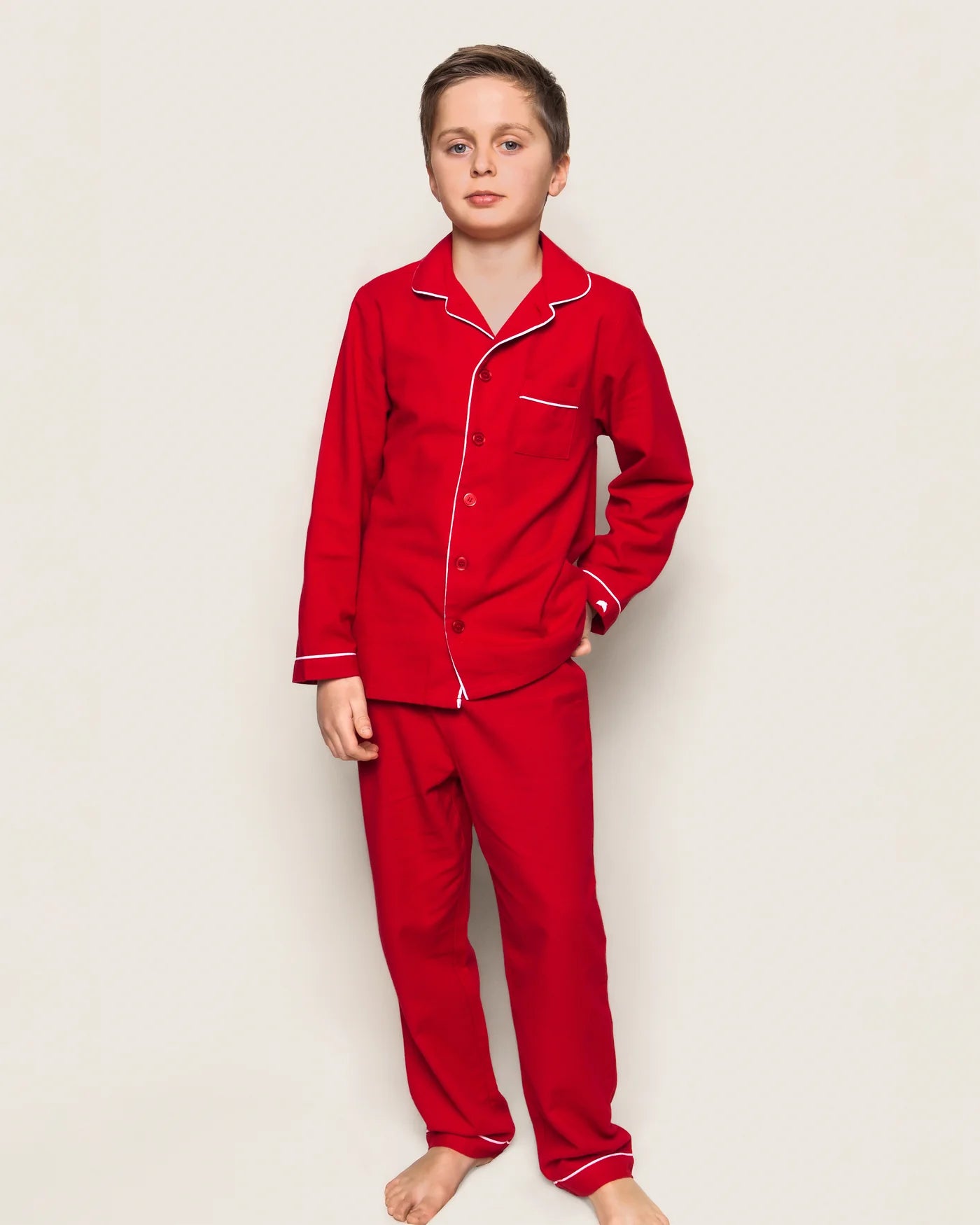 Kid's Classic Flannel Pajama Set | Red