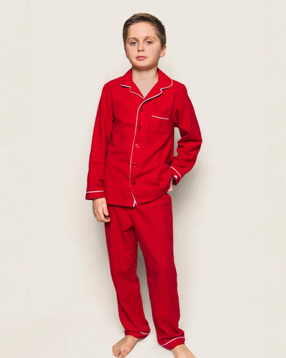Kid's Classic Flannel Pajama Set | Red
