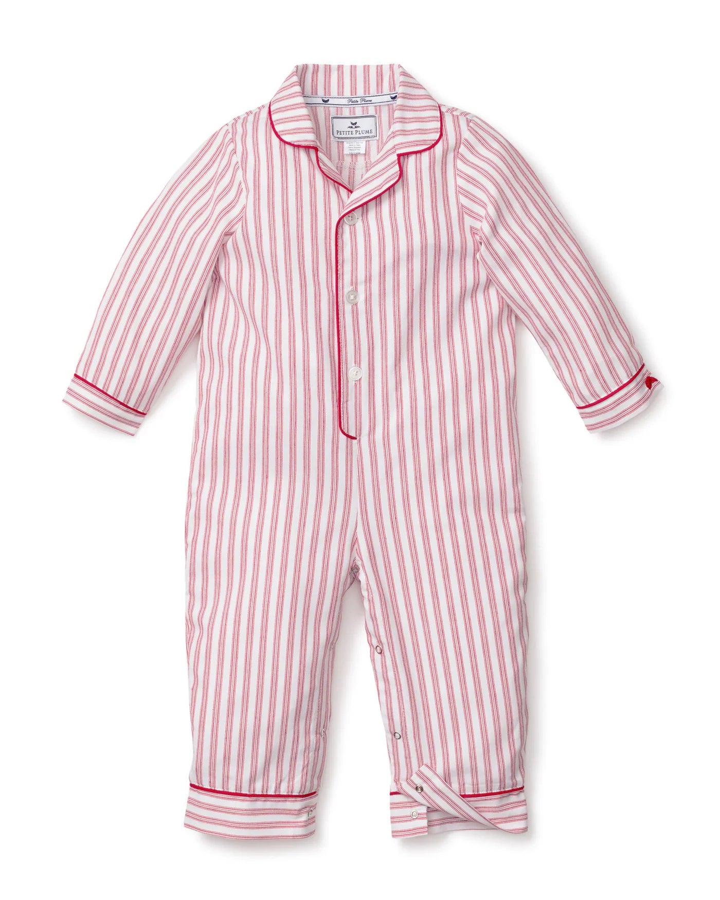 Baby's Classic Twill Romper | Antique Red Ticking