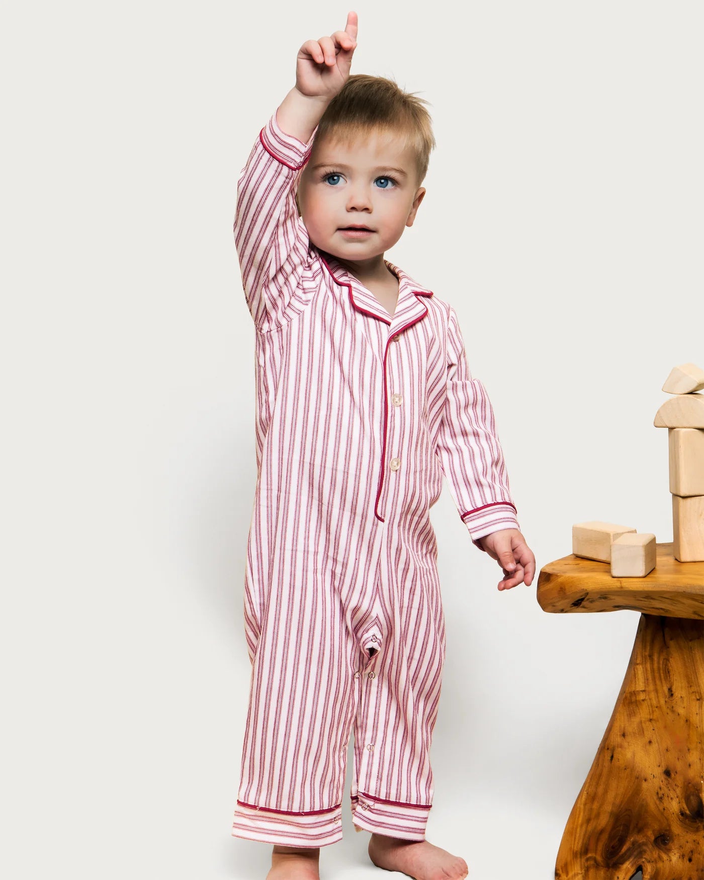 Baby's Classic Twill Romper | Antique Red Ticking
