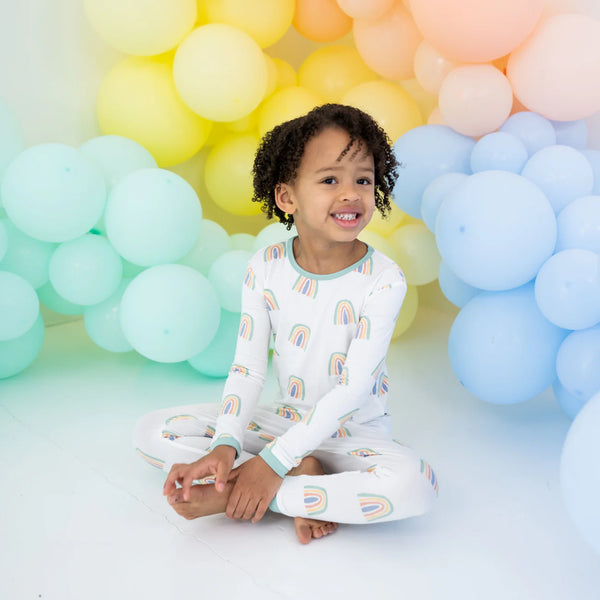 Kyte Baby Toddler Pajama Set | Wasabi Rainbow