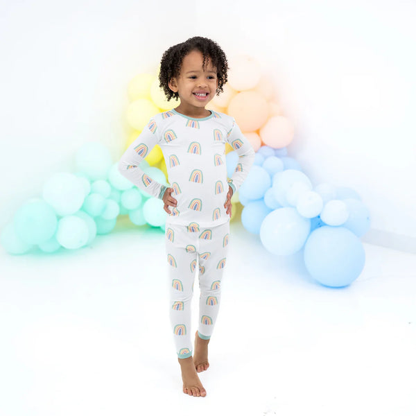 Kyte Baby Toddler Pajama Set | Wasabi Rainbow