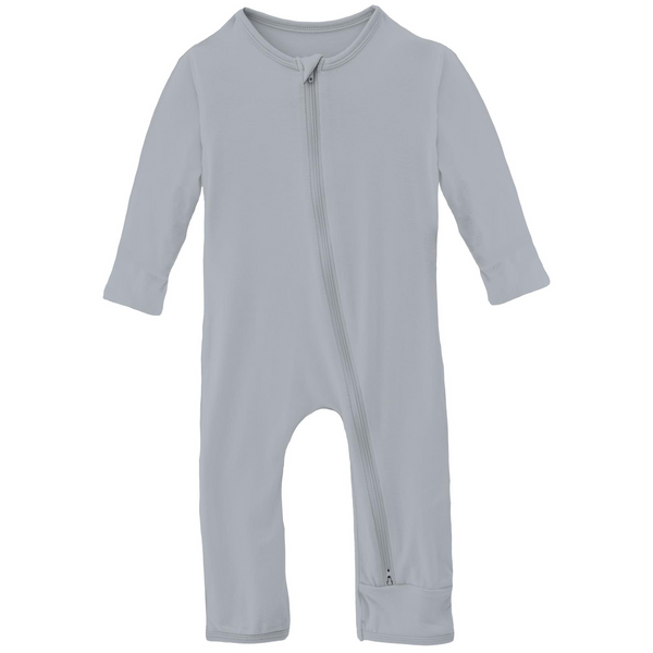 2 Way Zipper Coverall | Pearl Blue