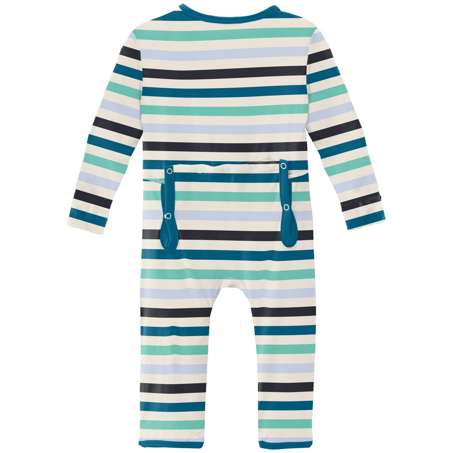 Print Coverall with Magpies Blue Little Boy Stripe – 2 Zipper Nashville Way 