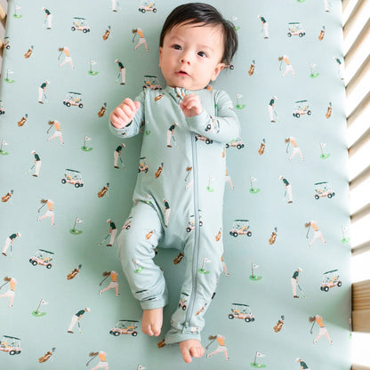 Kyte Baby Zippered Bamboo Romper | Golf