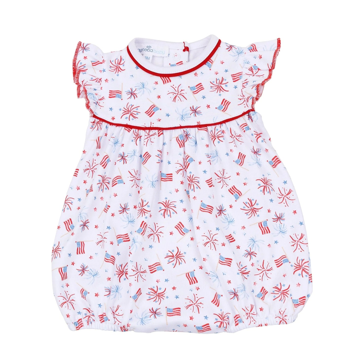 Sparkly Fourth Print Flutters Bubble