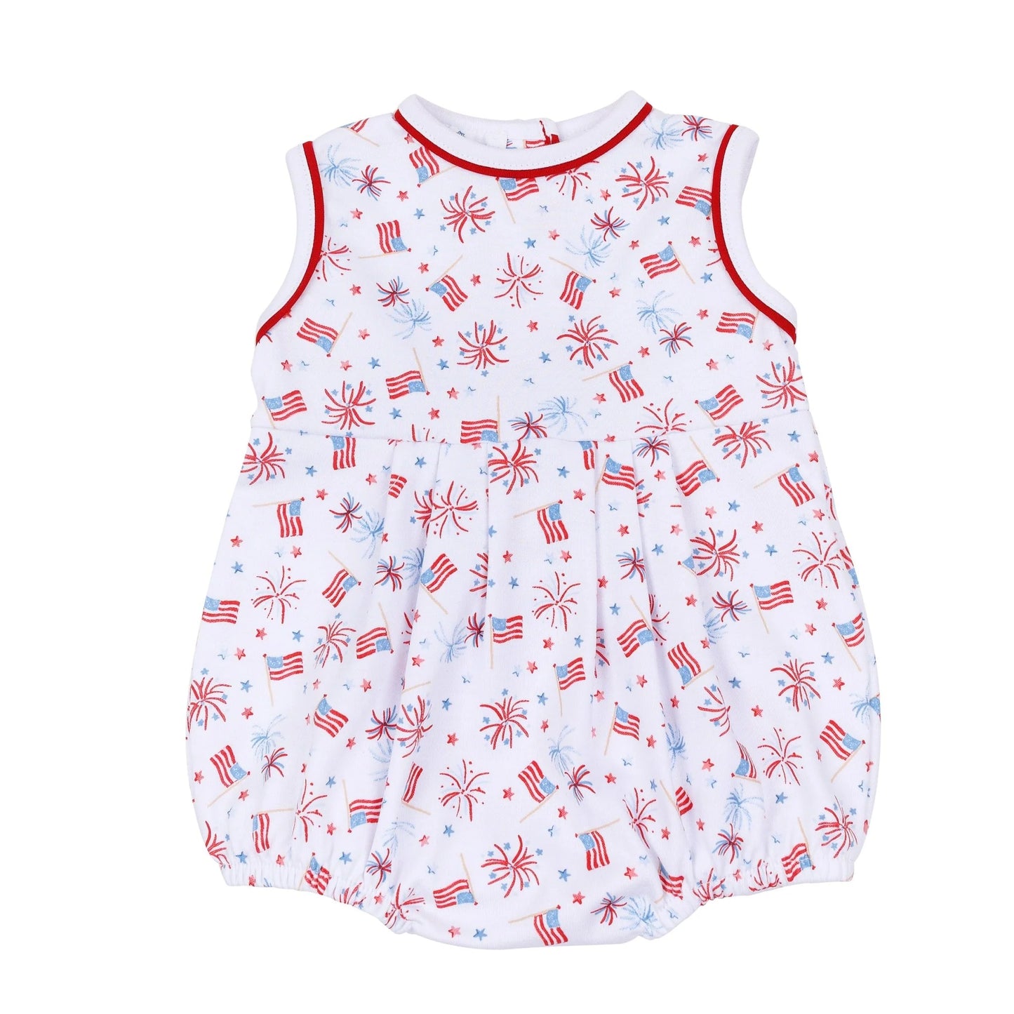 Sparkly Fourth Print Sleeveless Bubble