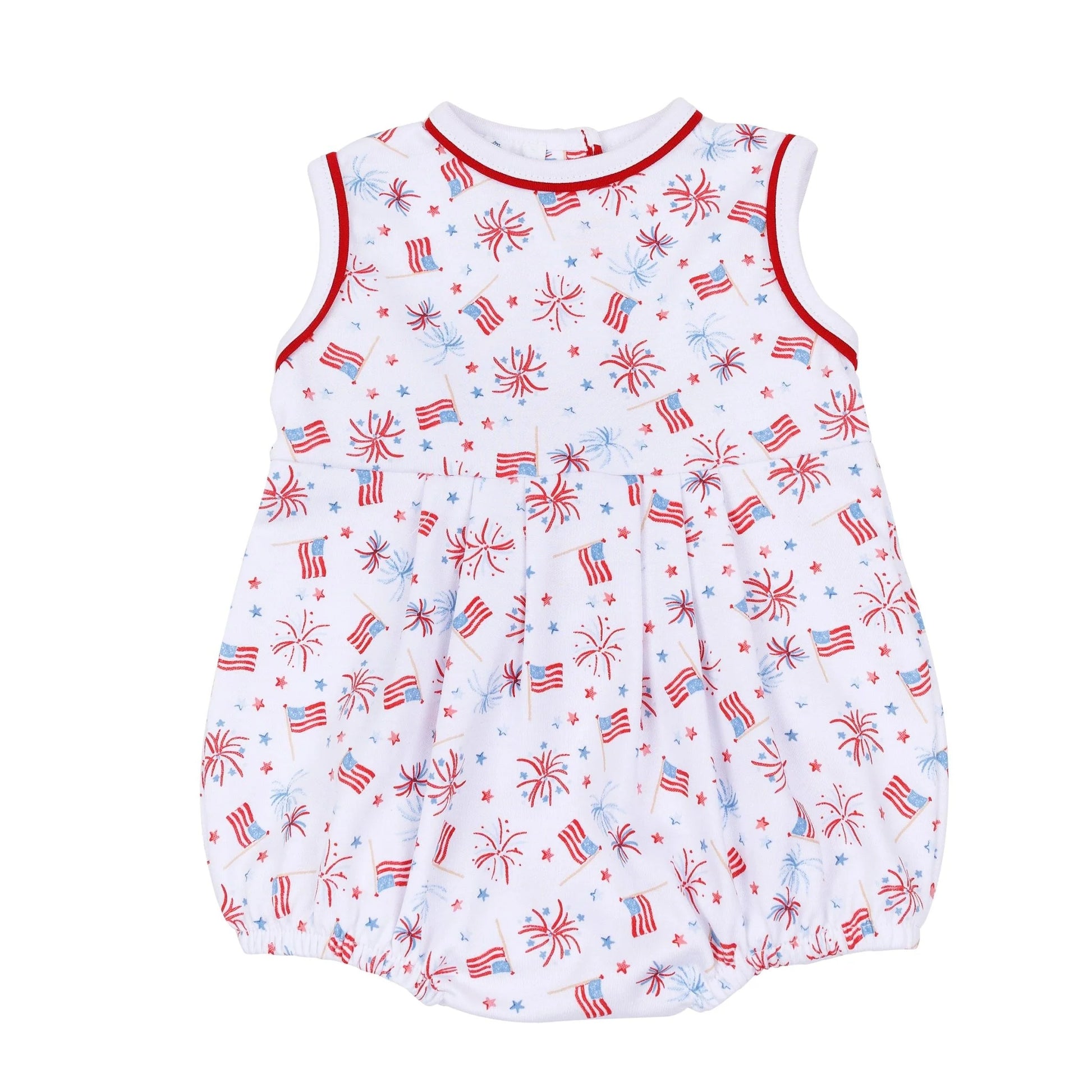 Sparkly Fourth Print Sleeveless Bubble