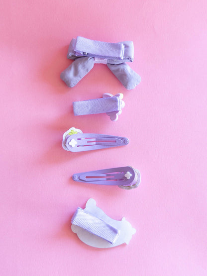 Eggplant Puffy Bow Set