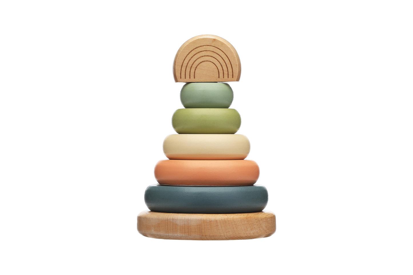 Wooden Stacking Rainbow Tower Baby Toy