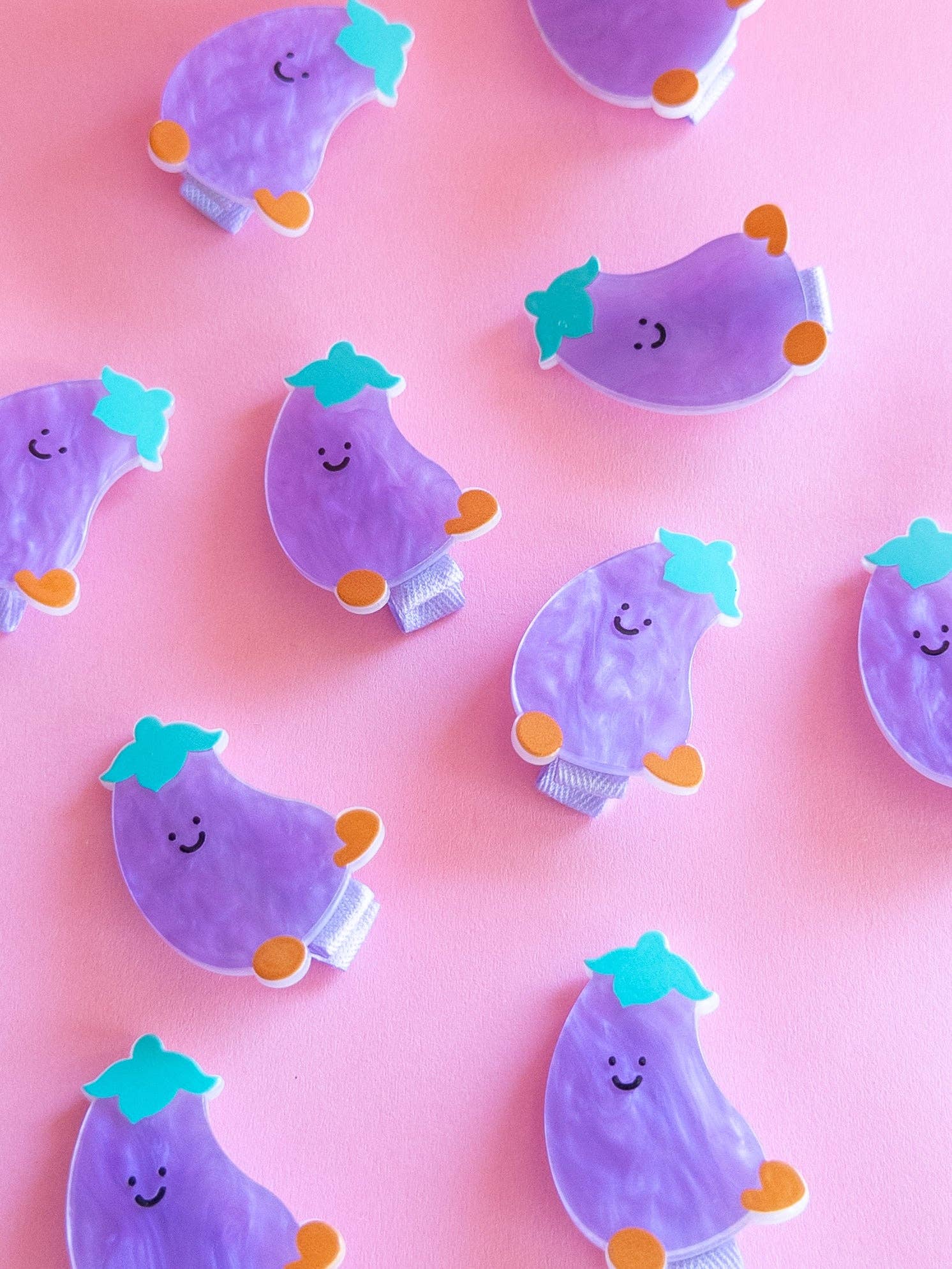 Eggplant Puffy Bow Set