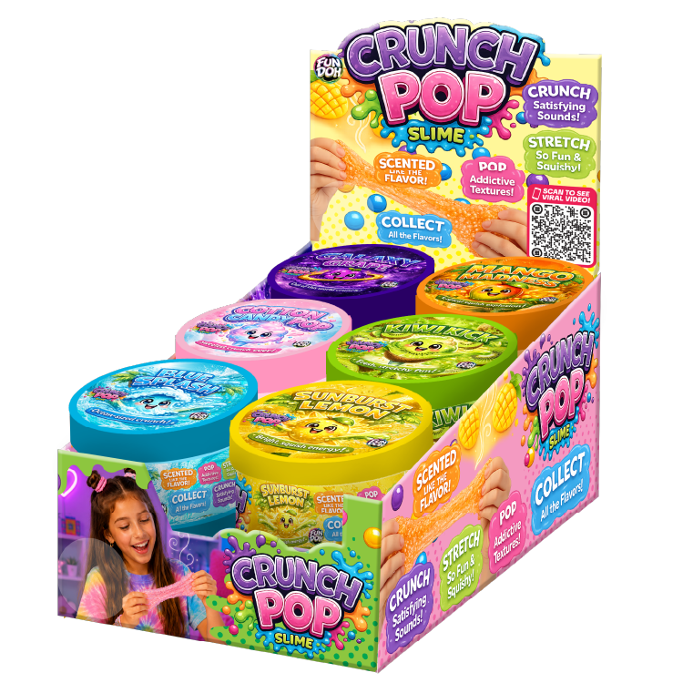 Fun Doh Crunch Pop Color Sensory Squishy Slime | Assorted