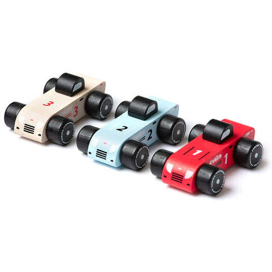 Cubika Wooden Vehicle Set Racing Cars