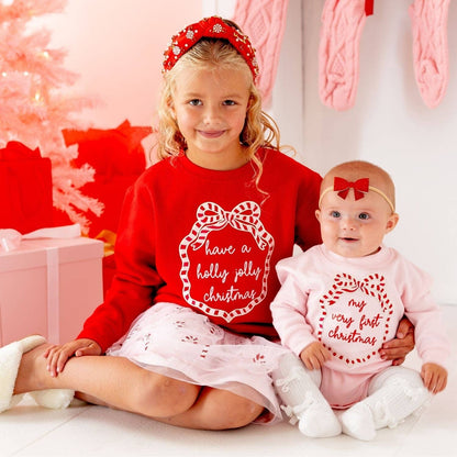 Candy Cane Scalloped Tutu Skirt
