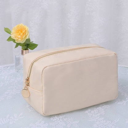 Round Zippered Nylon Pouch Bag (includes 2 complimentary patches)