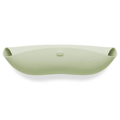 Silicone Baby Bib Roll Up & Stay Closed | Light Sage