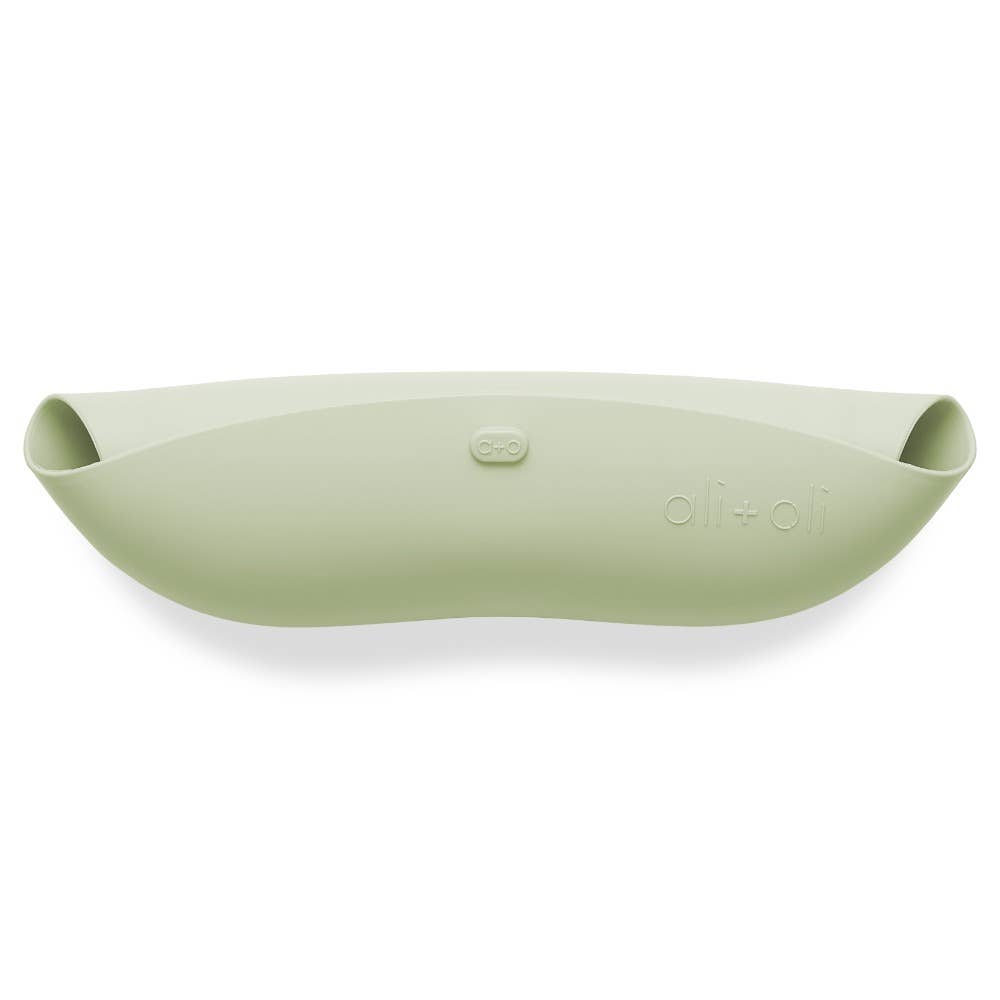 Silicone Baby Bib Roll Up & Stay Closed | Light Sage