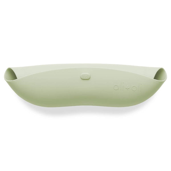 Silicone Baby Bib Roll Up & Stay Closed | Light Sage