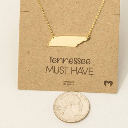 Gold TN Pendant Necklace