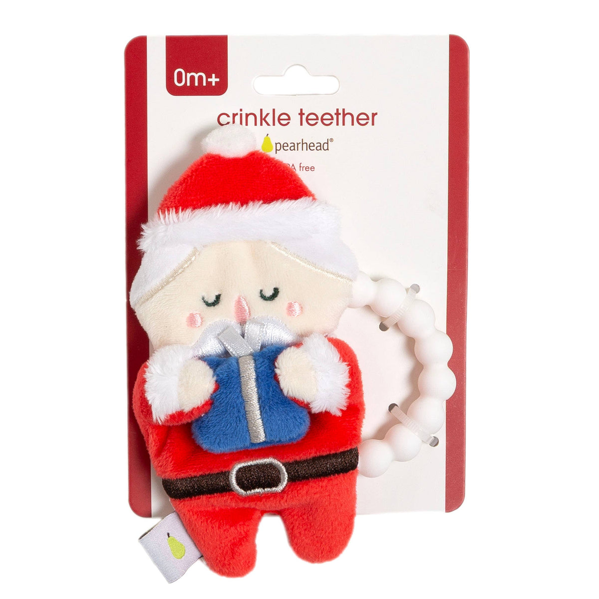 Baby Crinkle Teether Toy | Santa with Present