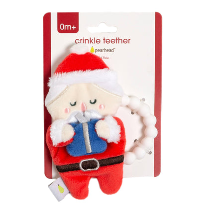 Baby Crinkle Teether Toy | Santa with Present