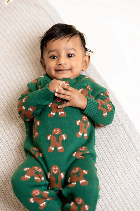 Sweater Romper | Joyful Gingerbread