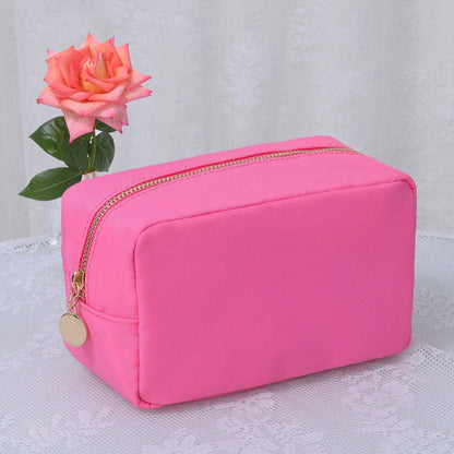 Round Zippered Nylon Pouch Bag (includes 2 complimentary patches)