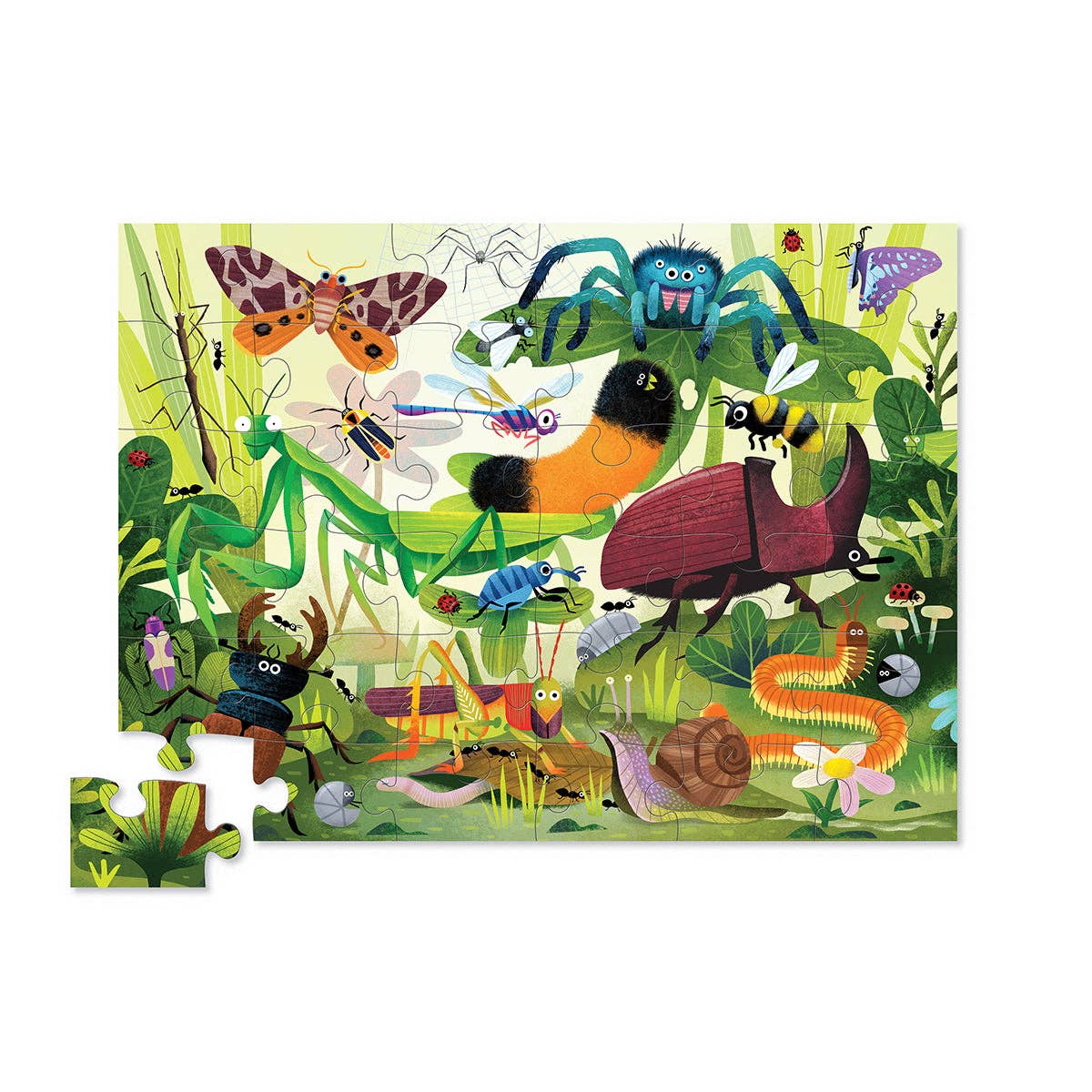 36-Piece Shaped Box Puzzle - Backyard Bugs