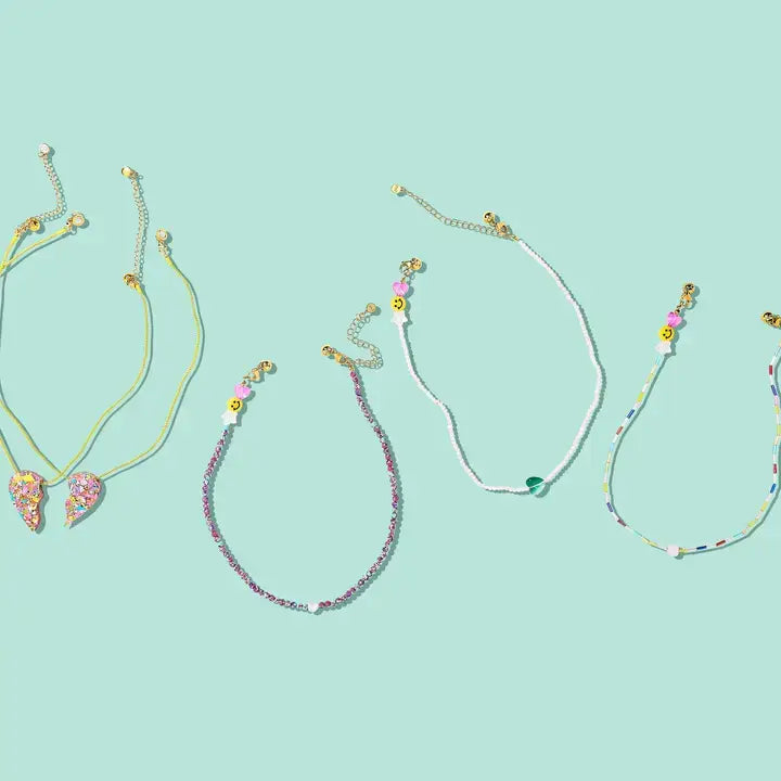 Beaded Necklace | Colorful w/ Pearl Flower