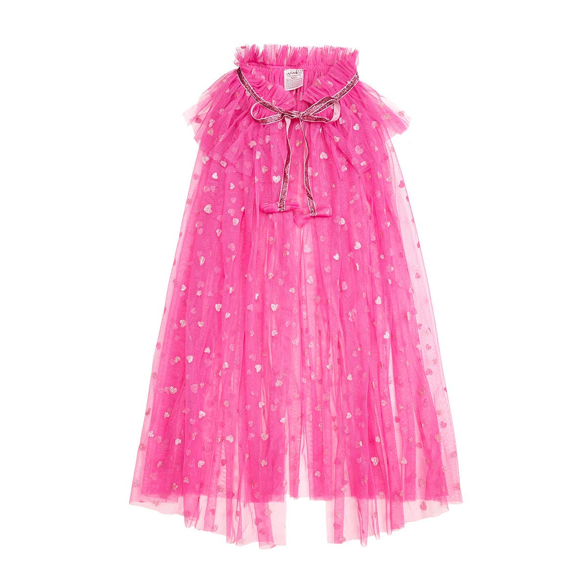 Pink Glitter Heart Valentine's Day Cape - Dress Up - Kids