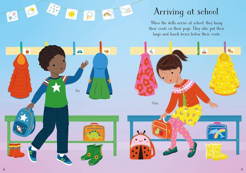 Little Sticker Dolly Dressing Starting School | Usborne