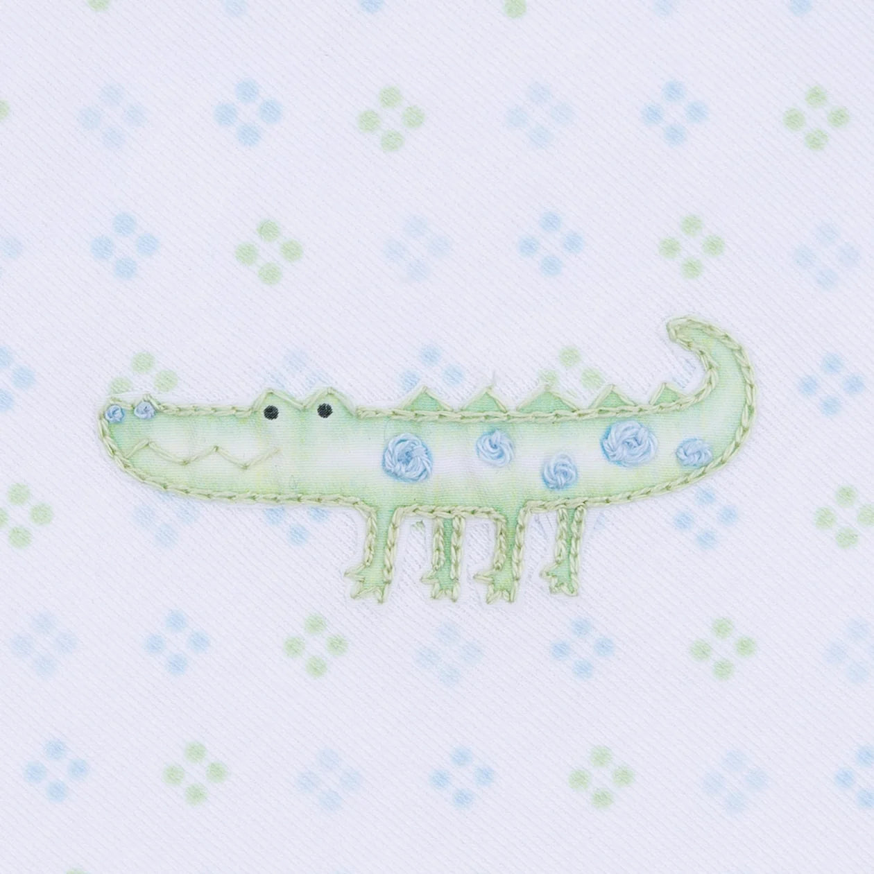 Alligator Pie Embroidered Short Set | Light Blue