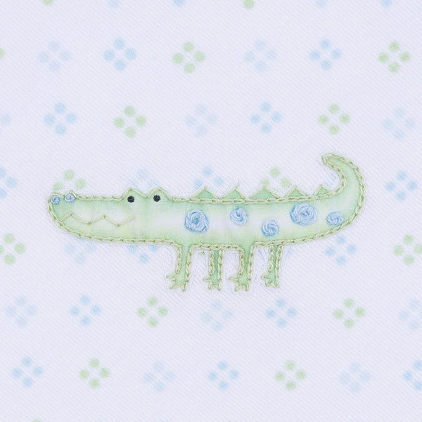 Alligator Pie Embroidered Short Set | Light Blue