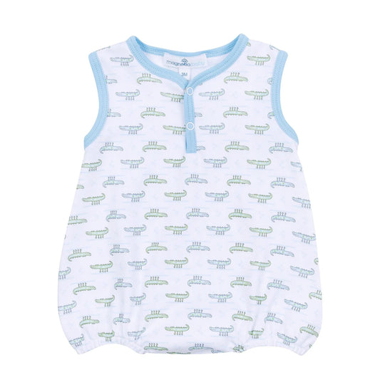 Alligator Pie Front Snap Bubble | Light Blue