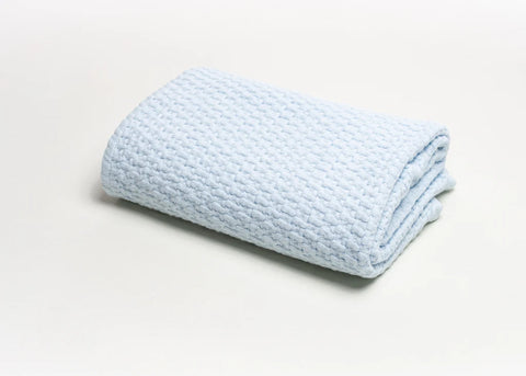 Stonewashed Basket Weave w Binding | Blue