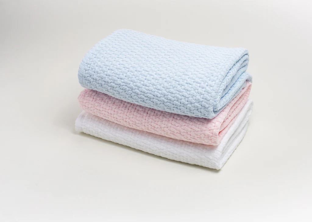Stonewashed Basket Weave w Binding | Pink