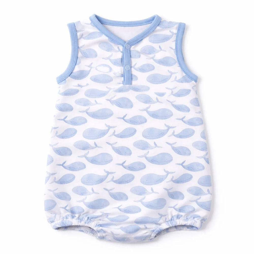 Azure Whales Print Bubble | Light Blue