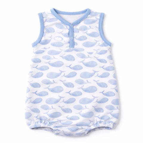 Azure Whales Print Bubble | Light Blue