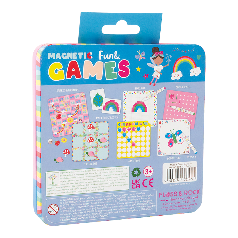 Magnetic Fun & Games Tin | Rainbow Fairy