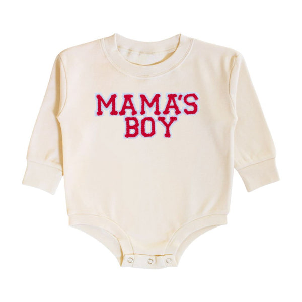 Mama's Boy Patch Valentine's Day Romper